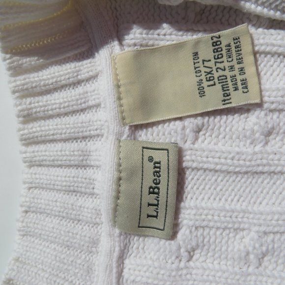 L.L.Bean Sweater 6X-7 cardigan full zip Girls Boys Kids 100% Cotton ll bean - Picture 6 of 12